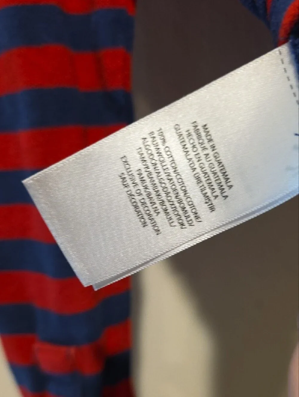 Polo by Ralph Lauren Red and Navy Striped Kids Long-Sleeve Polo 2t